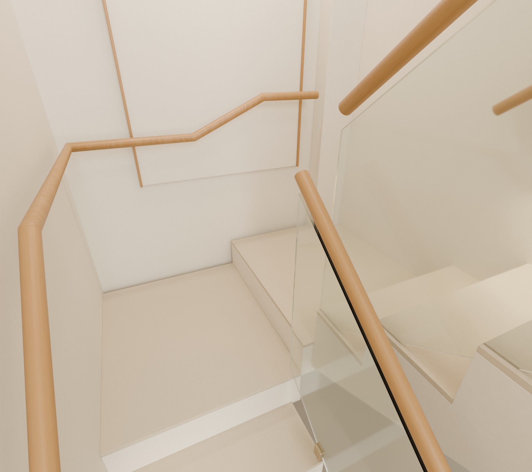 D / Perpendicular steps through the turns